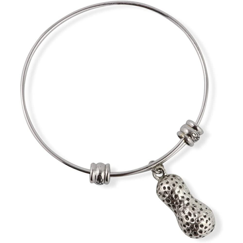 3D Peanut Large Charm Bangle Bracelet Jewelry
